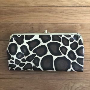 Giraffe print wallet clutch